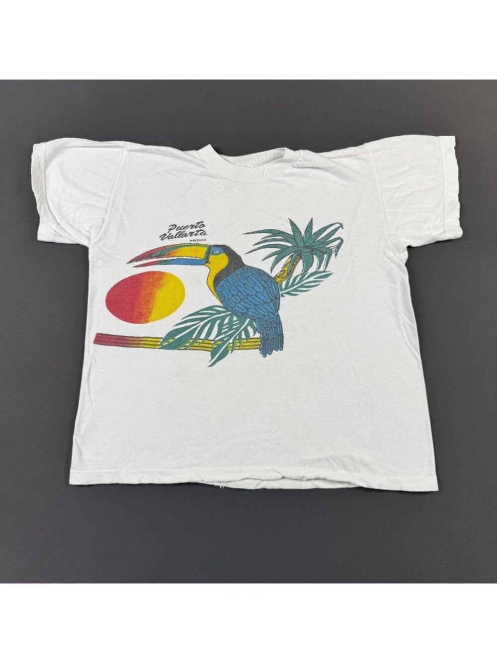 Rare Vintage 80s 90s Puerto Vallerta Mexico Bird Art Nature Beach Womes Shirt